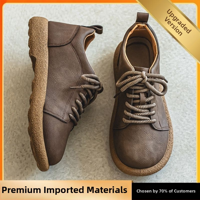 Мъжки обувки за шофиране, корейски стил лоуфърс, PU горнище, гума подметка, EVA стелка, дебела подметка