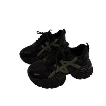 Sieviešu sneakers ar biezu zoli augstumam, elpojošs tīkla augšējais slānis, gumijas zole (Rudens 2025)