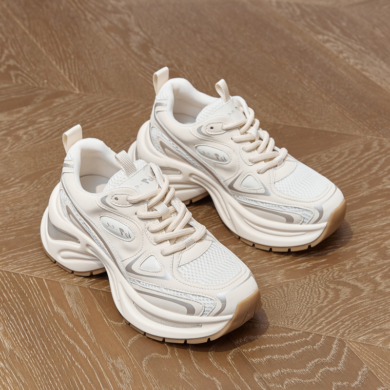 Ženske tenisice Dad Shoes - gornji dio Microfiber Mesh, Front Tether zatvaranje, peta 6–8 cm, PU uložak, TPU potplat