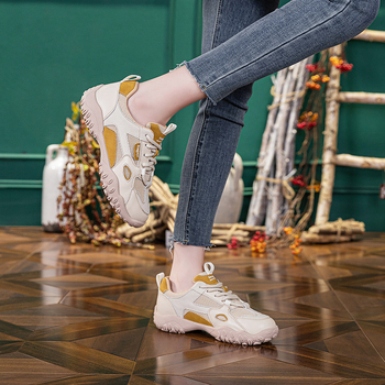 Ženske tenisice za sportsko-casual stil, s vezanjem, niski gornji dio, gumeni potplat, PU ulošak