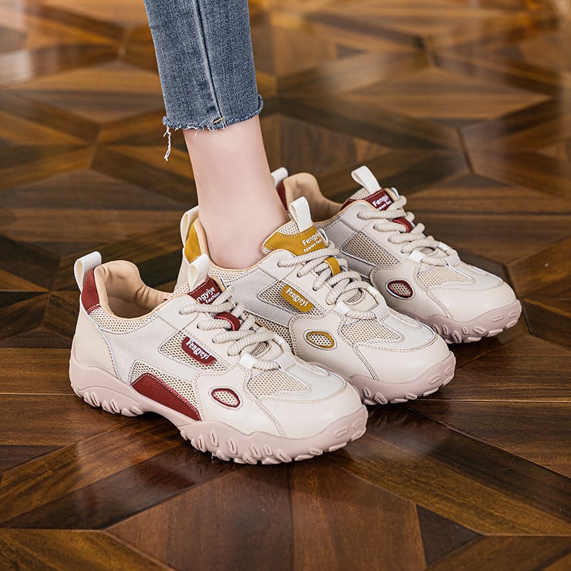 Ženske tenisice za sportsko-casual stil, s vezanjem, niski gornji dio, gumeni potplat, PU ulošak