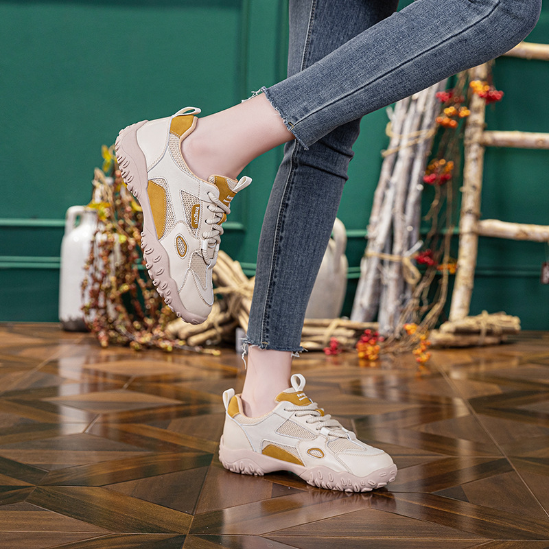Ženske tenisice za sportsko-casual stil, s vezanjem, niski gornji dio, gumeni potplat, PU ulošak