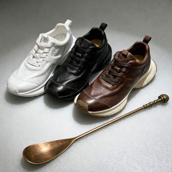 Unisex dad shoes s gornjim dijelom od prave kože, gumom potplatom, vezanje šniranama, prozračan, podstava od ovčje kože