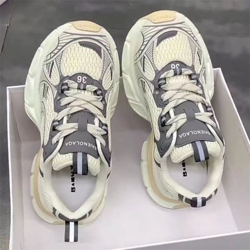 Muške tenisice stila dad shoes s gornjim dijelom od sintetičke kože, klinasti pet 3–5 cm, protuklizna potplat, injekcijski oblikovan potplat