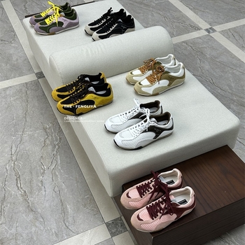 Pantofi feminini din piele naturală, cu șireturi, vârf rotund, stil retro coreean, talpă din cauciuc