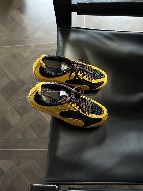 Pantofi feminini din piele naturală, cu șireturi, vârf rotund, stil retro coreean, talpă din cauciuc