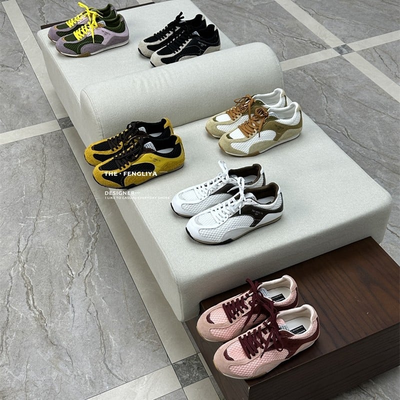 Дамски плоски обувки от естествена кожа с връзки, кръгъл нос, ретро корейски стил, гумена подметка