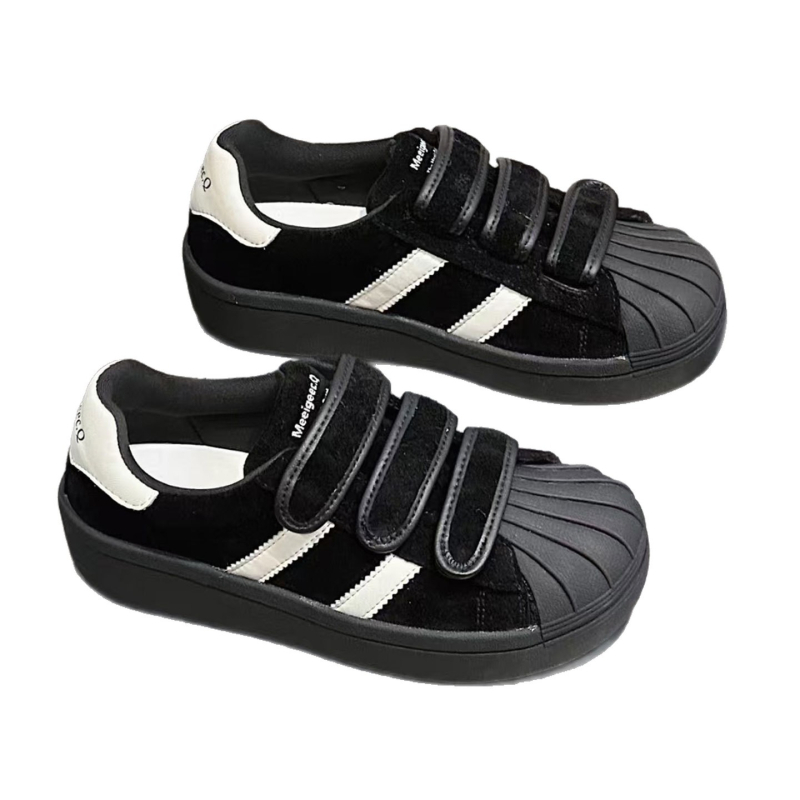 Dámske tenisky s Velcro, vysoký vršok, zvršok z nubuku a syntetickej kože, hrubá gumová podrážka, kožená stielka