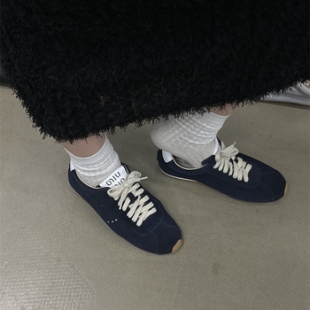 THE·FENGLIYA NŐI SPORT-CASUAL CIPŐ TERMÉSZETES BŐRBŐL, KÖNNYŰ, TALP MARHA INAS ANYAGÚ, KEREK O R R, 3-5 CM SARKÚ, ELŐRE FŰZÉS