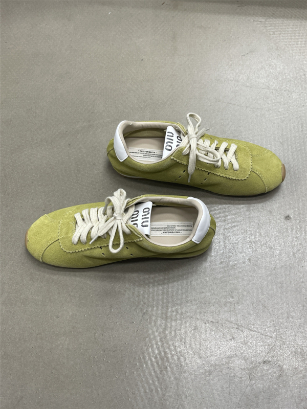 THE·FENGLIYA NŐI SPORT-CASUAL CIPŐ TERMÉSZETES BŐRBŐL, KÖNNYŰ, TALP MARHA INAS ANYAGÚ, KEREK O R R, 3-5 CM SARKÚ, ELŐRE FŰZÉS