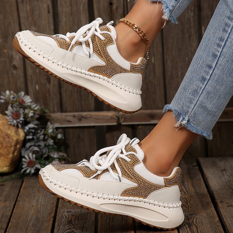 Casual tenisice s vezicama, debela platforma, PU gornji dio i gumeni potplat, niski dizajn, za sve sezone