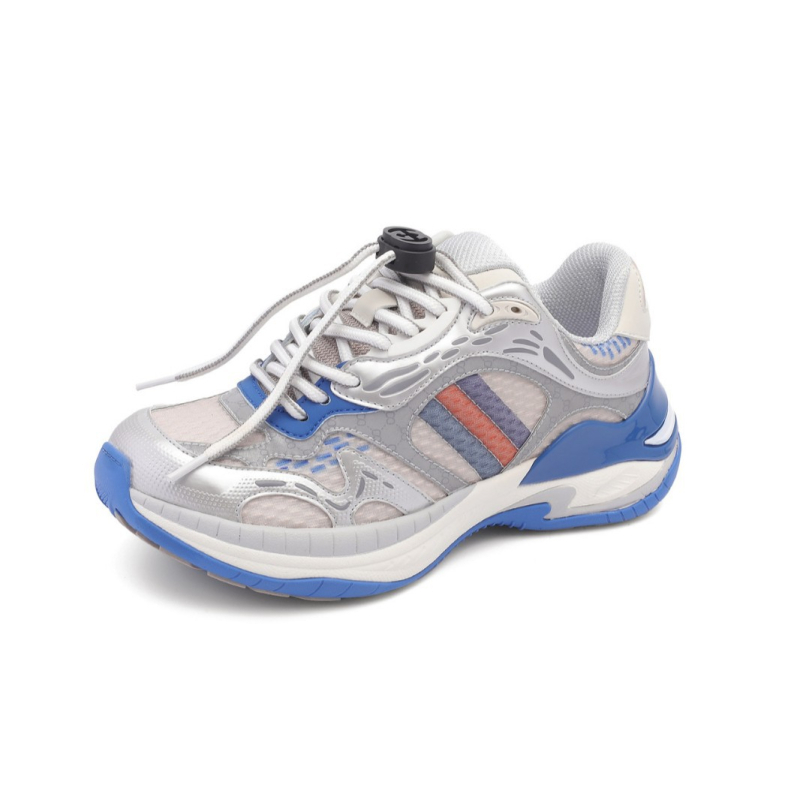 Sportos mindennapi cipő szellőző hálós felsőrésszel, slip-on kivitel, kerek orr, 3–5 cm sarokmagasság, PU talp