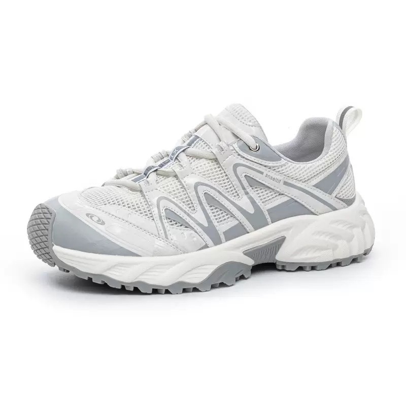 Ženske tenisice s vezicama, 5 cm povećanje visine, prirodna koža + mreža, prozračne, debela gumena potplat, tehnologija zračnog jastuka