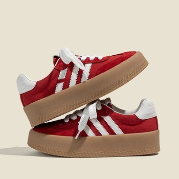 Ženske tenisice od platna s niskim gornjim dijelom, debela potplata, povećanje visine, proljeće 2025