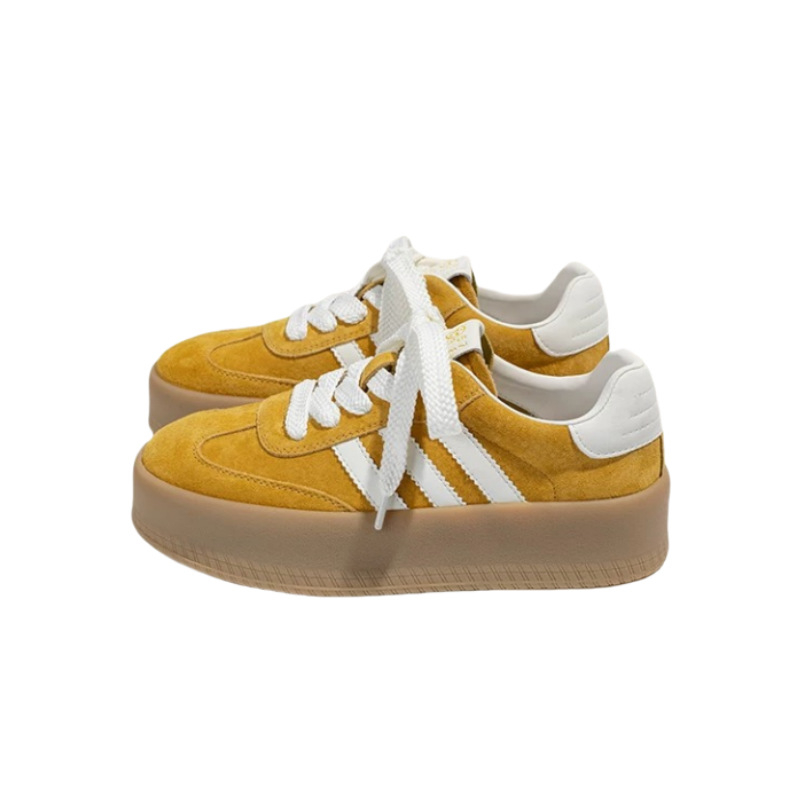 Ženske tenisice od platna s niskim gornjim dijelom, debela potplata, povećanje visine, proljeće 2025