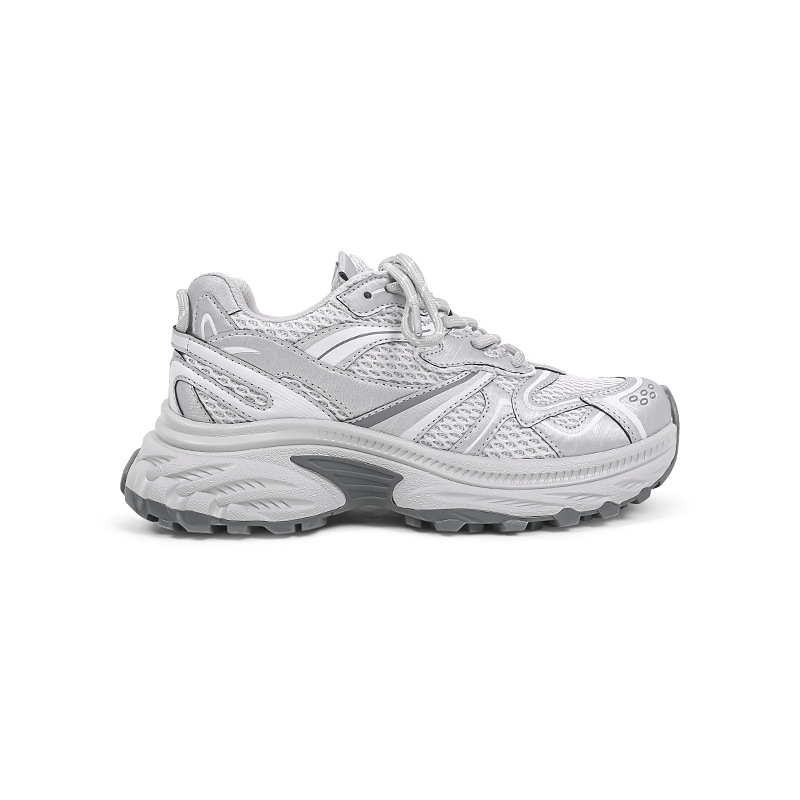 TOUTOU Dad Shoes — Gornjište od mreže, klinastom petom 6–8 cm, kopčanje na vezanje, uložak od prozračne mreže koji upija znoj