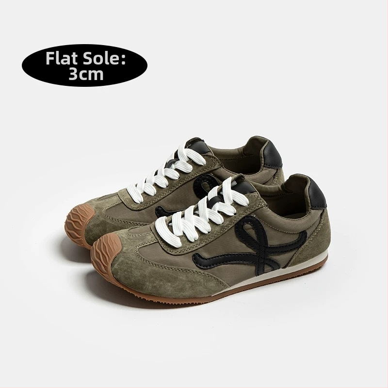 Sievietes ikdienas sporta apavi ar iekšējo augstuma palielinājumu, augšdaļa no īstas ādas, šņorēšana, anti-slip gumijas zole