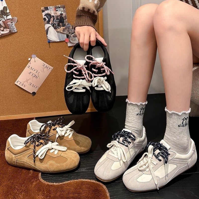 Dámske tenisky v retro štýle, predné šnúrky, sieťovaná podšívka, EVA stielka, gumová podrážka, vhodné pre jar a jeseň