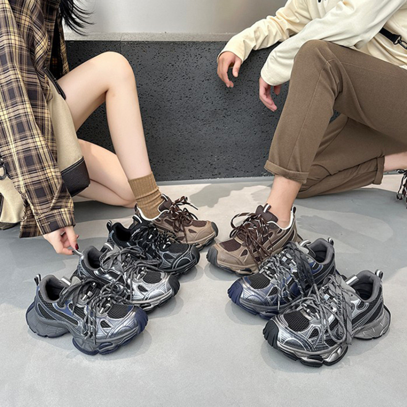 Retro tenisice s debelim potplatom za unisex – uličnog stila, udobne, prozračne, s povećanjem visine