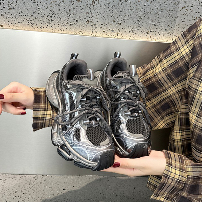 Retro tenisice s debelim potplatom za unisex – uličnog stila, udobne, prozračne, s povećanjem visine