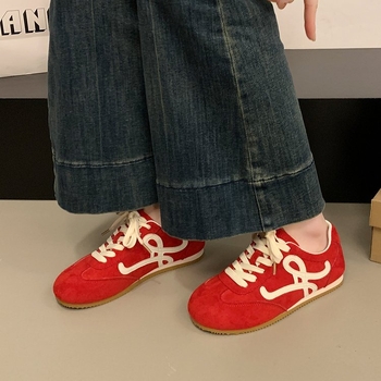 Dámske topánky Dad Shoes, zaoblená špička, gumová podrážka, klinový podpätok 3–5 cm, šnúrky