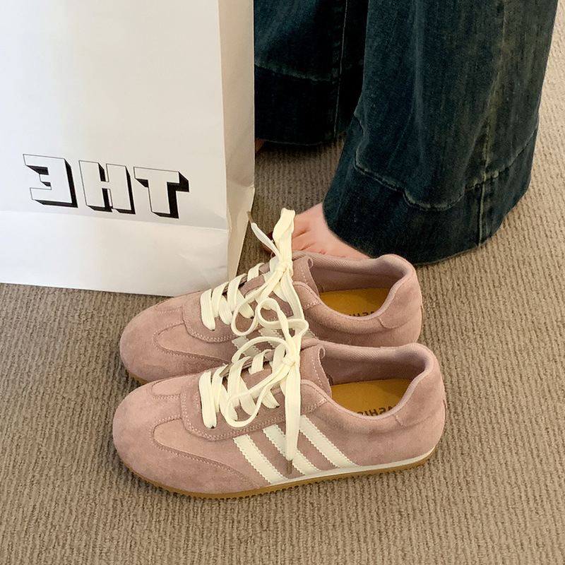 Dámske topánky Dad Shoes, zaoblená špička, gumová podrážka, klinový podpätok 3–5 cm, šnúrky