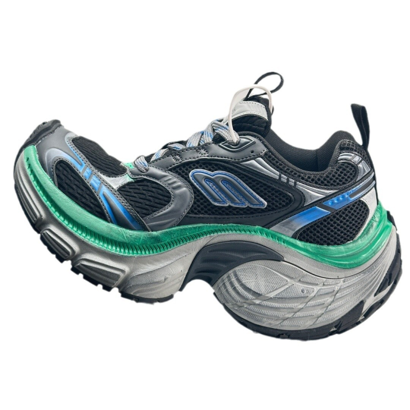 Unisex tenisice tipa dad shoes s povećanjem visine 6–8 cm, gornji dio od tkanine, protuklizna gumena potplat, prednje vezanje