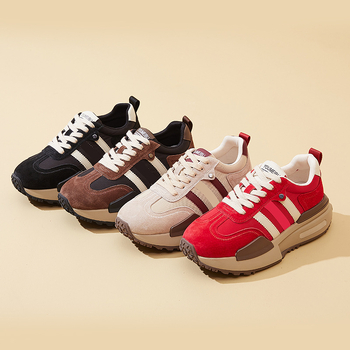 Ženske cipele Dad Shoes – jesen 2024, retro blok boje, korejski stil, debeli potplat