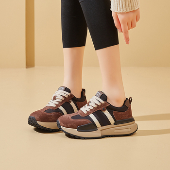 Ženske cipele Dad Shoes – jesen 2024, retro blok boje, korejski stil, debeli potplat