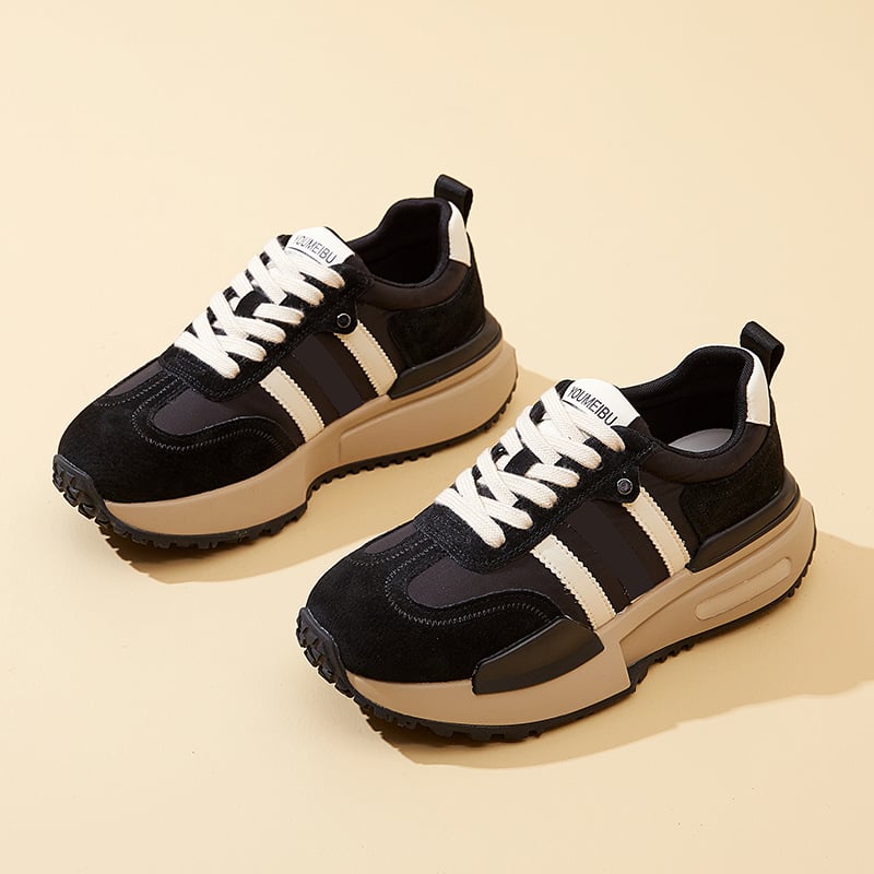 Ženske cipele Dad Shoes – jesen 2024, retro blok boje, korejski stil, debeli potplat