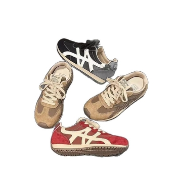 Tenisice u stilu njemačkog vojničkog trenera, PU gornji dio, vezanje, gumeni potplat