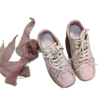 Sieviešu kurpes ar saitēm un tauriņu mezgla dizainu, zems augšējais, elpojošs mikrošķiedras augšējais materiāls, gumijas zole, augstuma palielināšanas funkcija