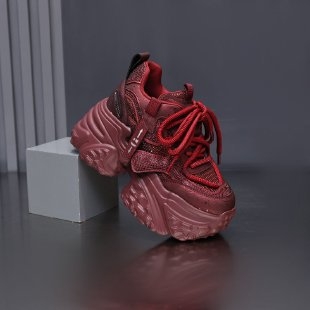 Sievietes kurpes ar bieza zole un iekšējo pacēlumu, priekšējā aukla, augšdaļa no superfibra, iekšējā odere no auduma, EVA zole, vidējā augšdaļa, izlaidums 2025. rudens