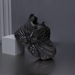 Sievietes kurpes ar bieza zole un iekšējo pacēlumu, priekšējā aukla, augšdaļa no superfibra, iekšējā odere no auduma, EVA zole, vidējā augšdaļa, izlaidums 2025. rudens