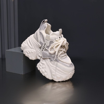 Sievietes kurpes ar bieza zole un iekšējo pacēlumu, priekšējā aukla, augšdaļa no superfibra, iekšējā odere no auduma, EVA zole, vidējā augšdaļa, izlaidums 2025. rudens