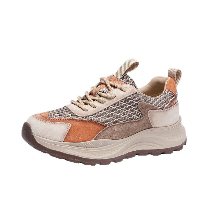 Ženske tenisice Dad Shoes: prozračne, lagane, gornji dio od svinjske kože, mrežasta podstava, gumena potplata