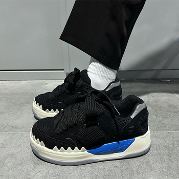 Dad Shoes, korejskog stila, mrežasti gornji dio, gumena podloga, niska peta 1-3 cm, unisex
