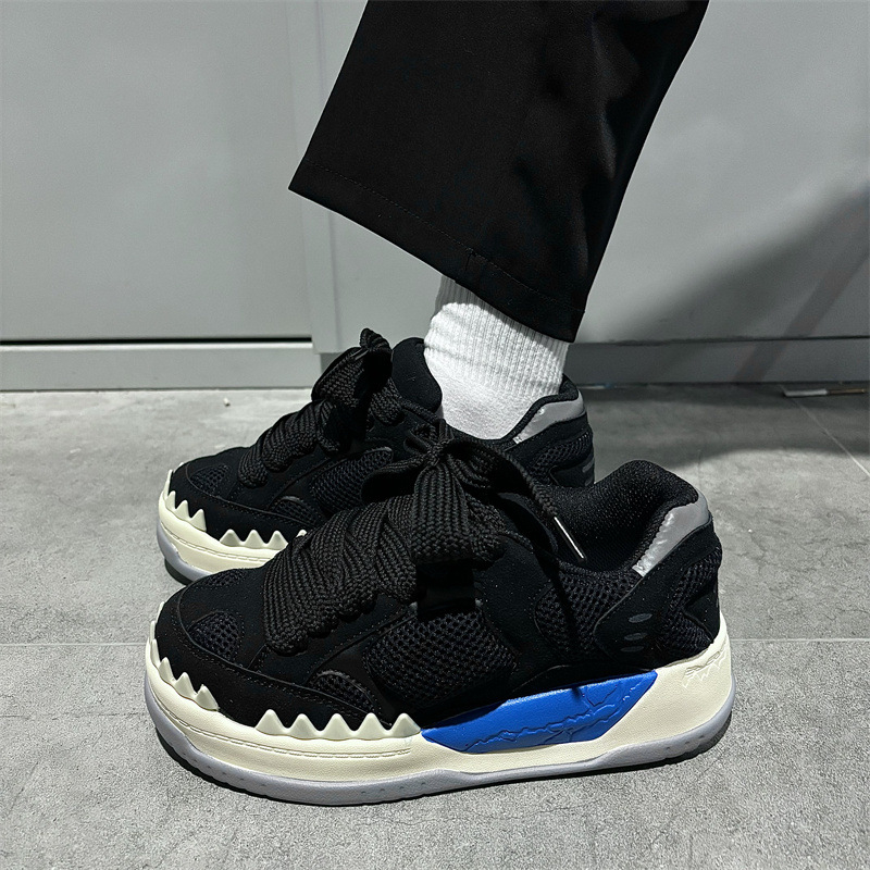 Dad Shoes, korejskog stila, mrežasti gornji dio, gumena podloga, niska peta 1-3 cm, unisex