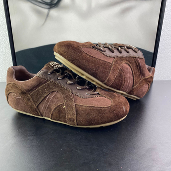 Ženske tenisice u korejskom stilu, prirodna koža i velur, retro dizajn, okrugli vrh prsta, vezanje, niski potpetica 1–3 cm, ulošak od svinjske kože