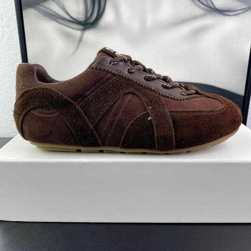 Ženske tenisice u korejskom stilu, prirodna koža i velur, retro dizajn, okrugli vrh prsta, vezanje, niski potpetica 1–3 cm, ulošak od svinjske kože