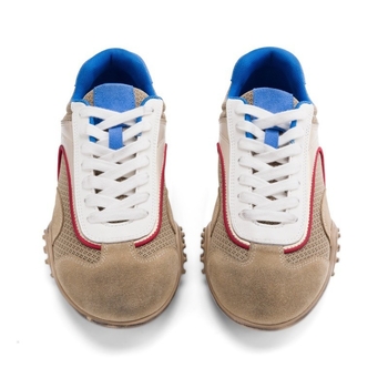 Dámske topánky typu Dad Shoes s PU+sieťovaným vrchnkom, šnurovanie, PU stielka, gumová podrážka, nízky podpätok 1-3 cm