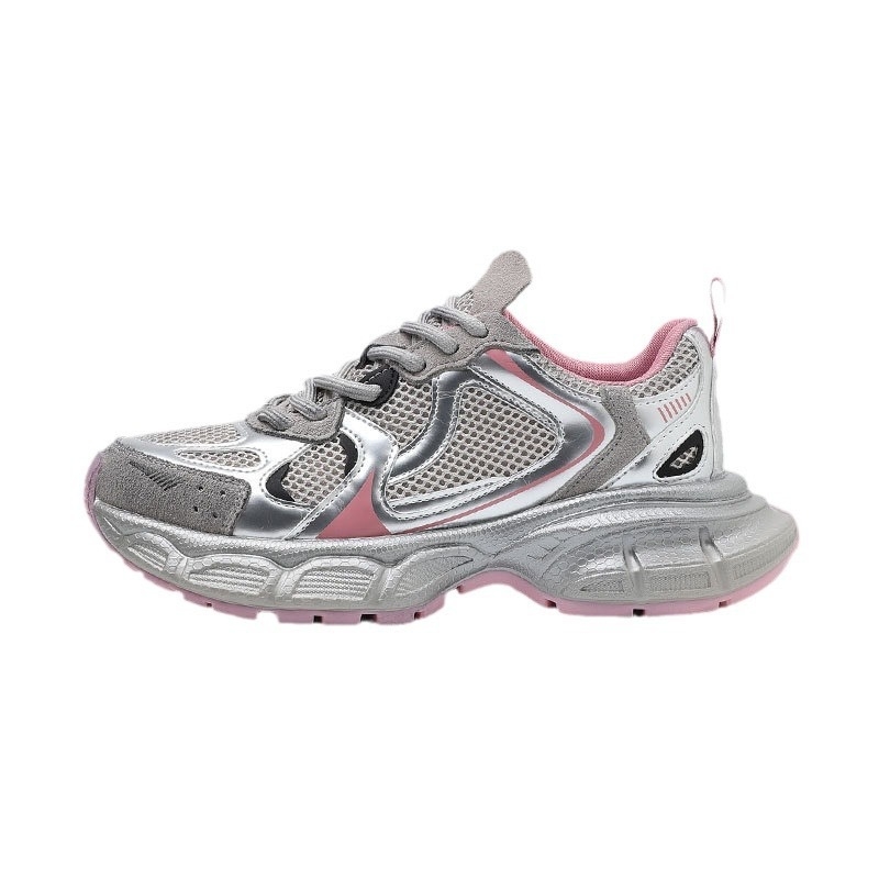 Ženske tenisice u stilu dad sneakers (gornji dio od goveđe kože, okrugli vrh, srednja visina pete 3-5 cm, gumeni potplat, uložak od prirodne kože)