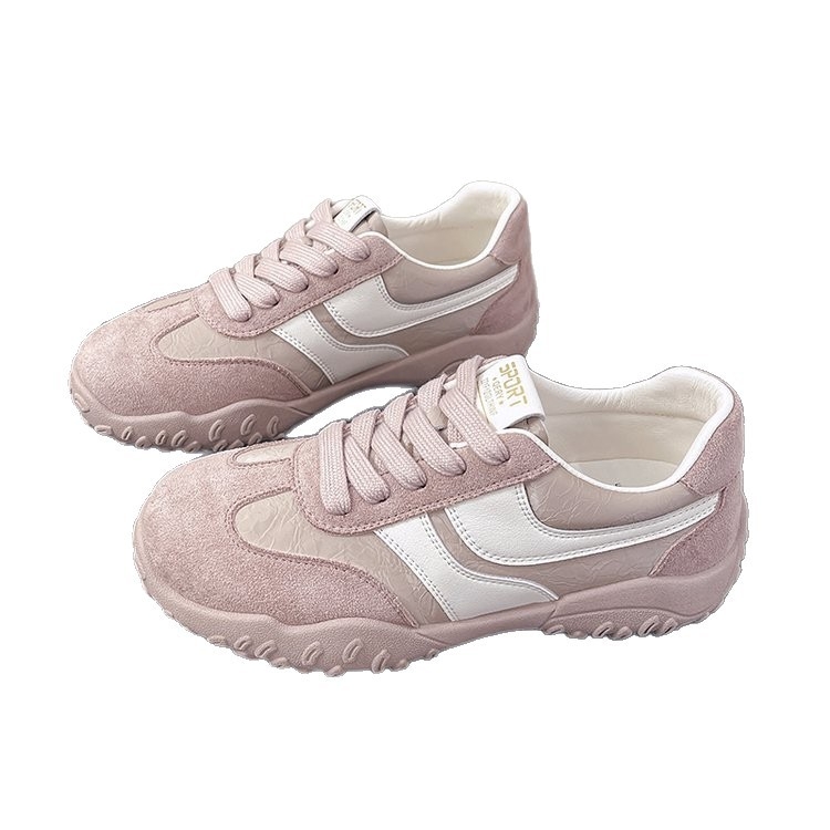 Ženské tenisky s retro štýlom a hrubou podrážkou – vrchná čas syntetická koža, gumová podrážka, šnúrky, výška päty 3-5 cm