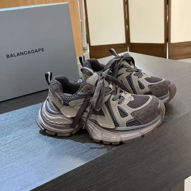 Ženske zimske tenisice Dad Shoes s gornjim dijelom od kože i tkanine, okrugli vrh, visina peta 6-8 cm