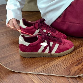 Desun cipők - Valódi bőr felsőrész, Kerek orr, Elöl fűzők, 1-3 cm-es alacsony sarok, Gumi talp EVA talpbetéttel