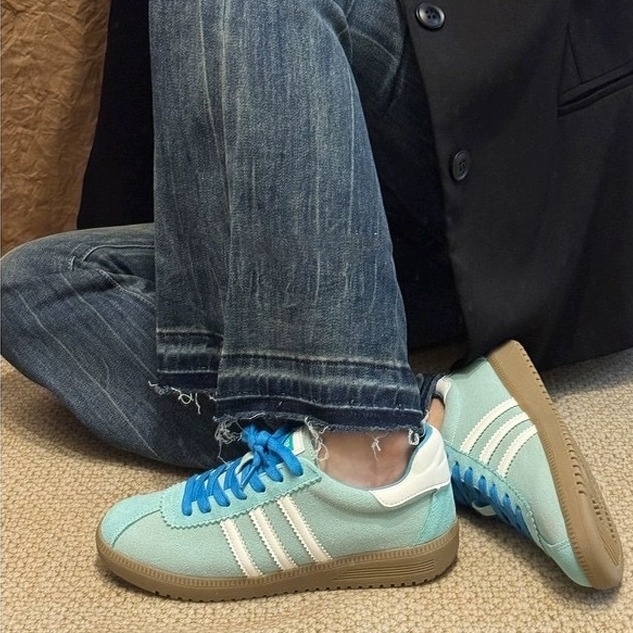 Desun cipők - Valódi bőr felsőrész, Kerek orr, Elöl fűzők, 1-3 cm-es alacsony sarok, Gumi talp EVA talpbetéttel