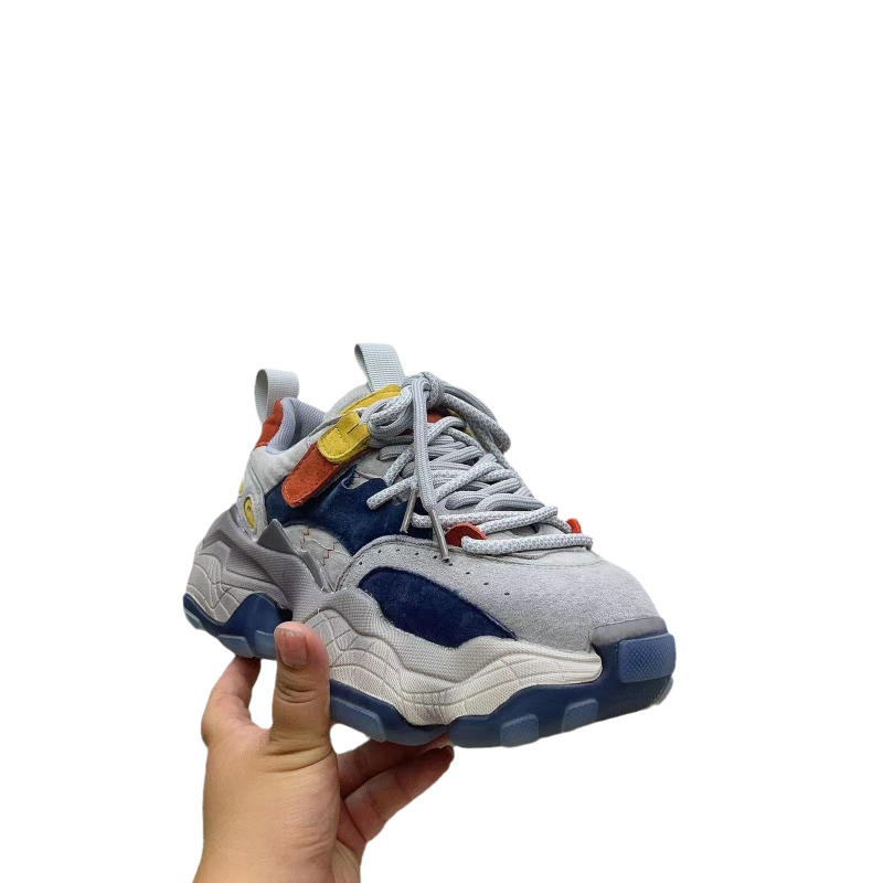 Ženske tenisice u stilu daddy shoes s povećanjem visine, debeli potplat, otporna gumena podloga, vezanje sprijeda, niski gornji dio, gornji dio od mikrovlakna