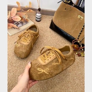 Ženske cipele u Birkenstock stilu s mašnicom i prednjim vezivanjem, unutarnje povećanje visine, velur gornji dio, gumena potplata