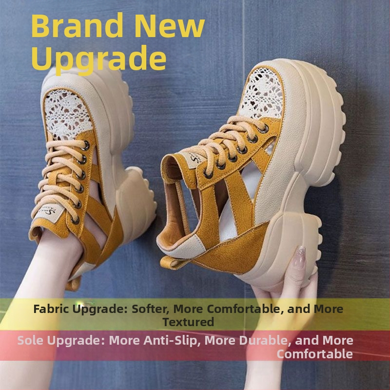 Dámske platformové sandále so skrytým podpätkom, uzavretý nos, predné viazanie, PU horná časť, gumová podrážka