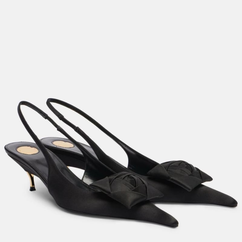 Дамски сатенени сандали с горна част от коприна и изкуствен плюш, остър нос, клиновиден ток 3–6 см, подметка TPR, Есен 2025